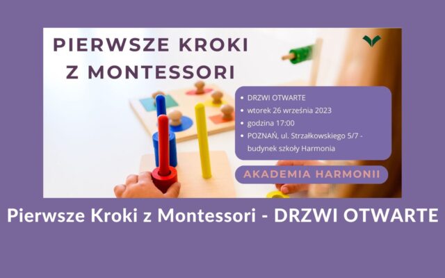 Drzwi Otwarte 26.09. – Pierwsze Kroki z Montessori